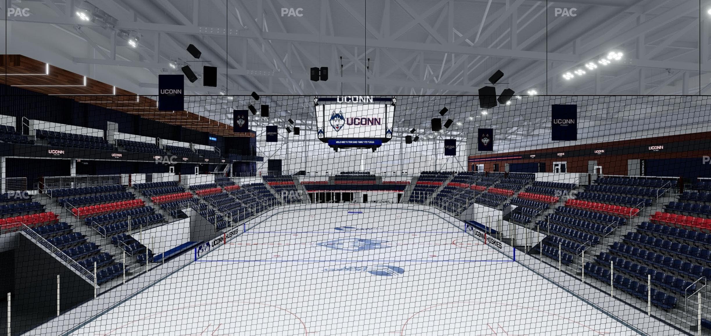 Toscano Family Ice Forum - Section Student Deck Seat View