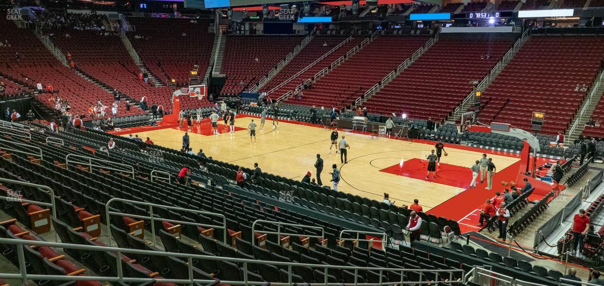 Toyota Center - Section 104 Seat View