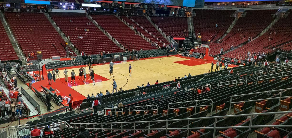 Toyota Center - Section 110 Seat View