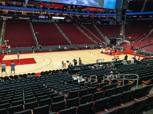 Official view from Section 121 at Toyota Center