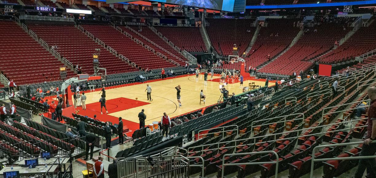 Toyota Center - Section 124 Seat View