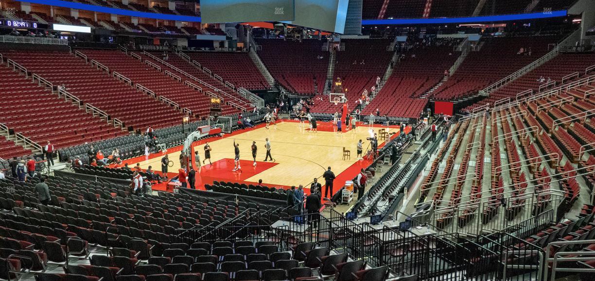 Toyota Center - Section 125 Seat View