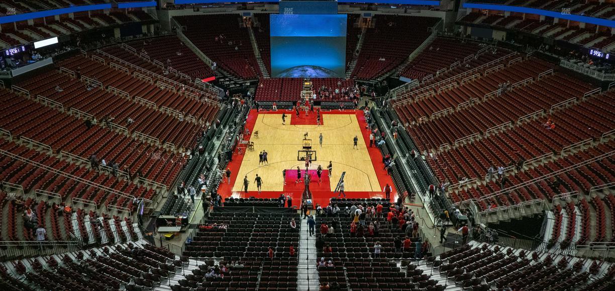 Toyota Center - Section 418 Seat View