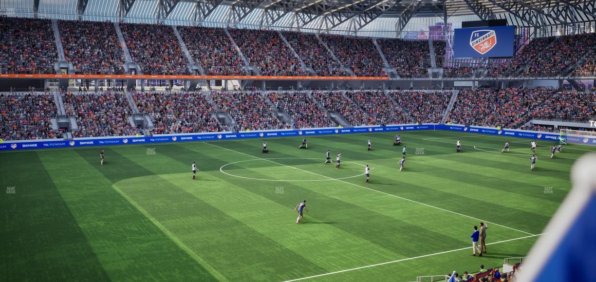 TQL Stadium - Section Cincinnatus West Club 8 Seat View