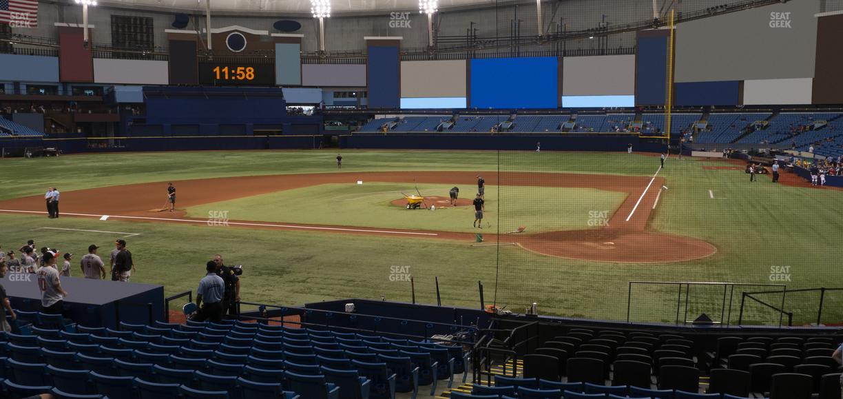 Tropicana Field - Section 107 Seat View