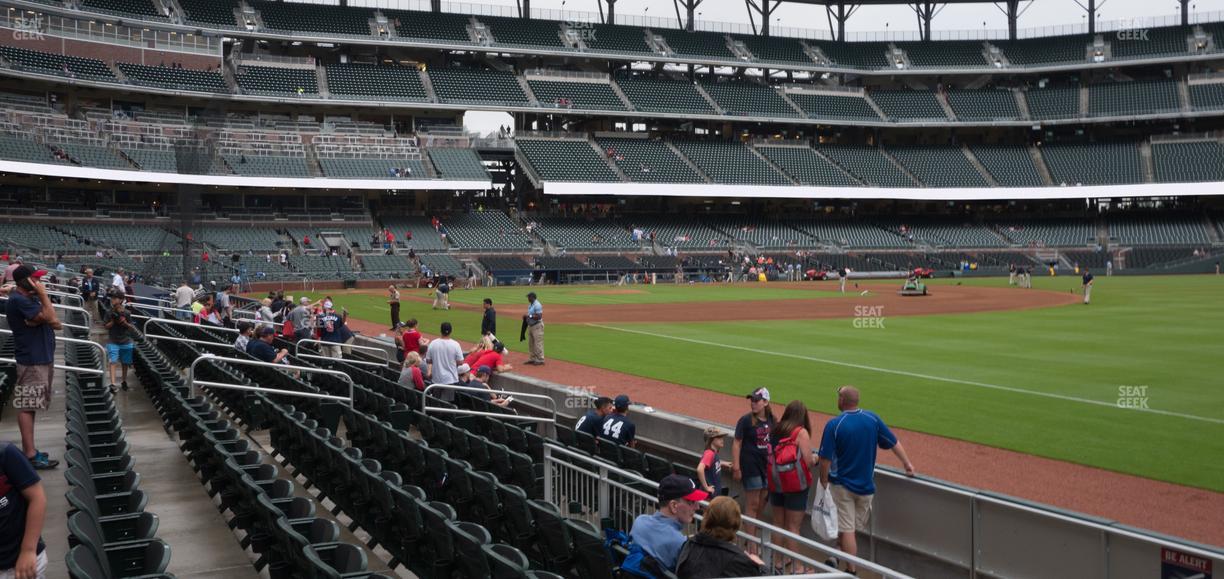 Truist Park - Section Dugout Corner 12 Seat View