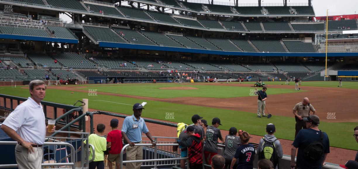 Truist Park - Section Dugout Infield 16 Seat View