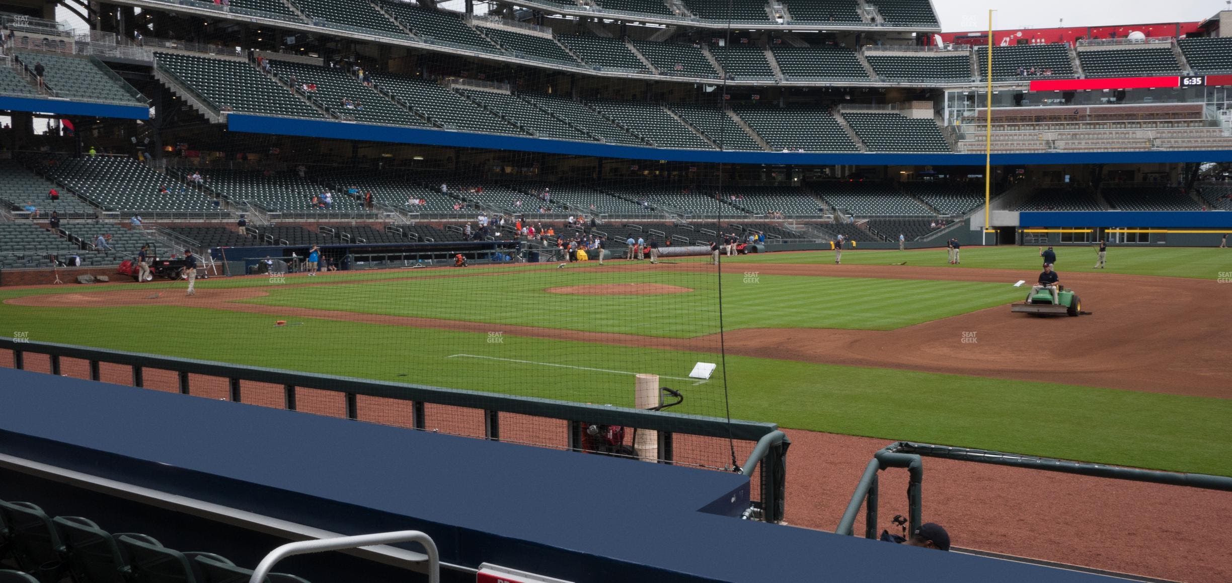 Truist Park - Section Dugout Infield 17 Seat View