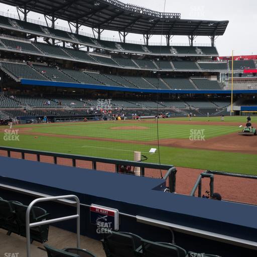 Truist Park - Section Dugout Infield 17 Seat View