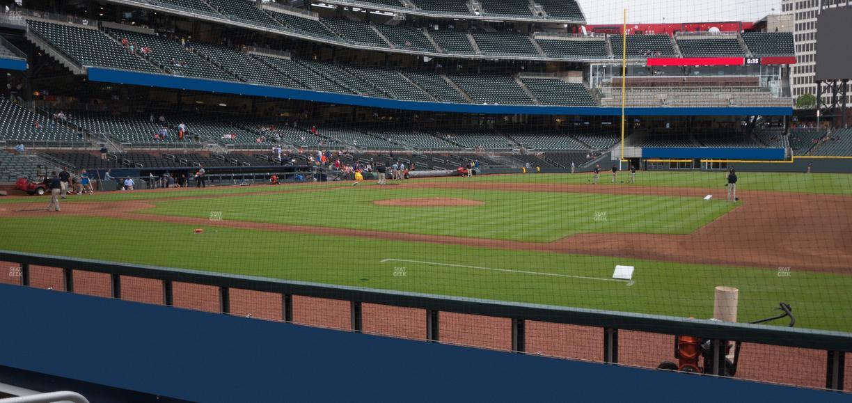 Truist Park - Section Dugout Infield 18 Seat View
