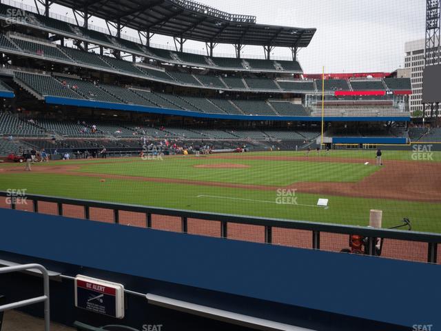 Truist Park - Section Dugout Infield 18 Seat View