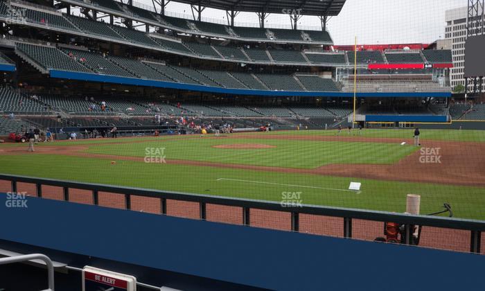 Truist Park - Section Dugout Infield 18 Seat View