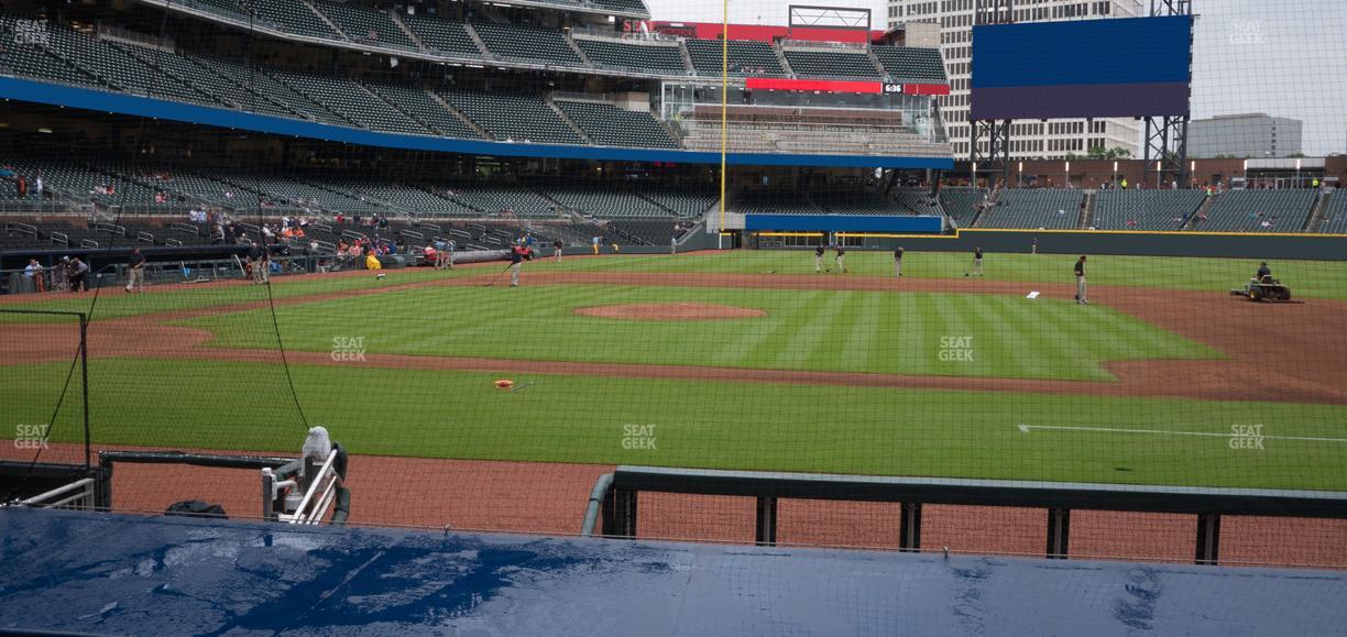 Truist Park - Section Dugout Infield 20 Seat View