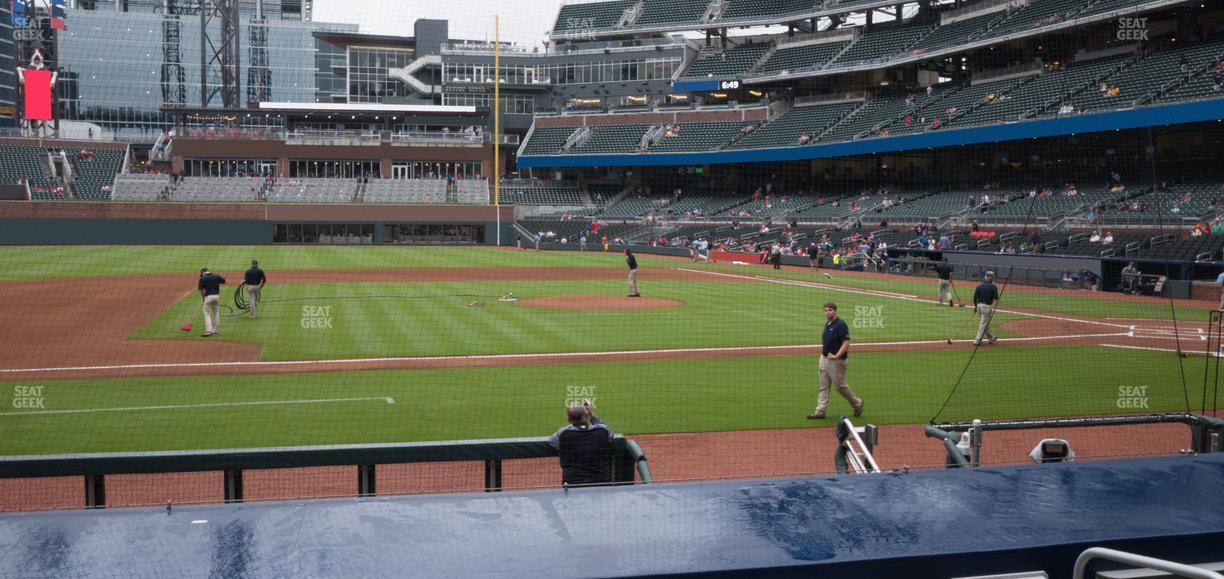 Truist Park - Section Dugout Infield 32 Seat View