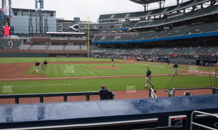 Truist Park - Section Dugout Infield 32 Seat View