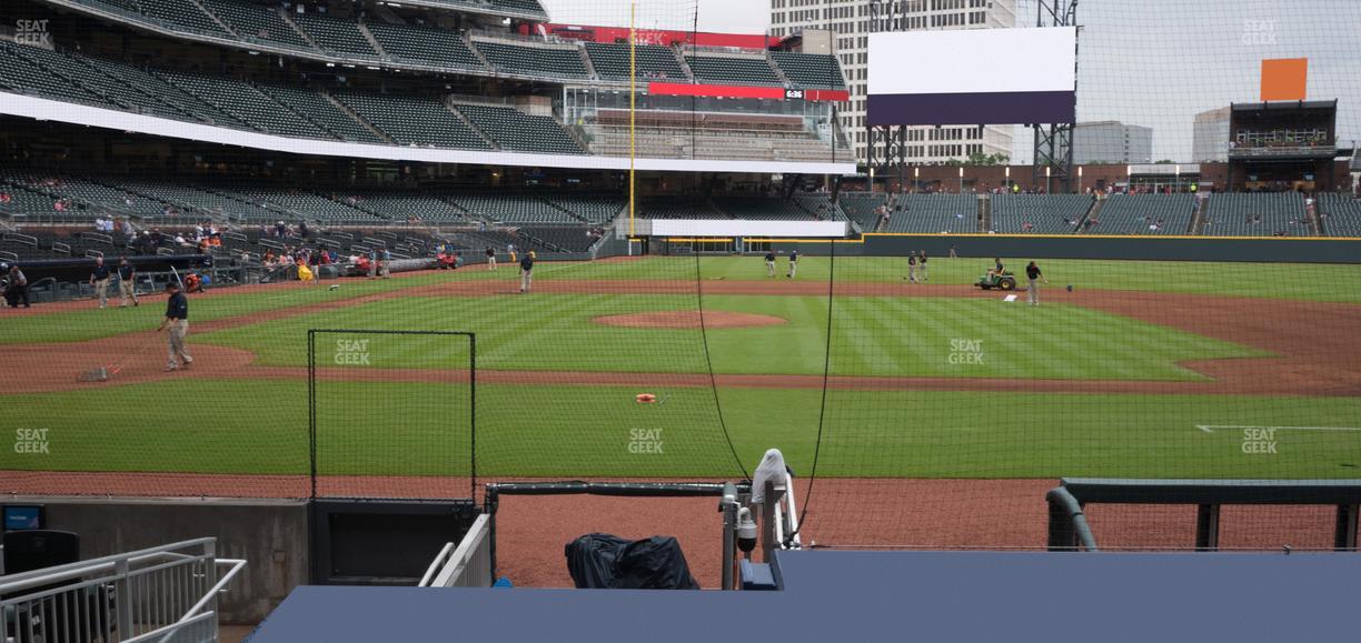Truist Park - Section Dugout Infield 33 Seat View