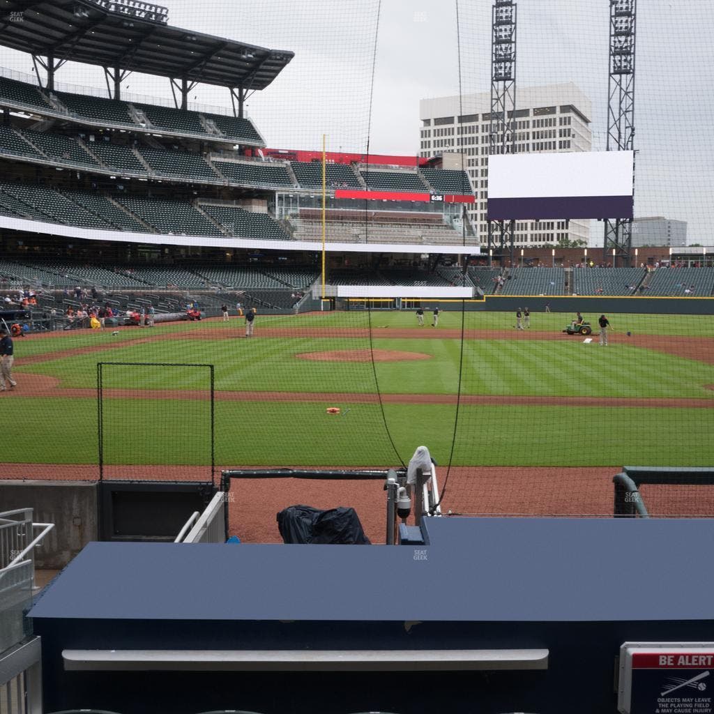 Truist Park Section Dugout Infield 33 Seat View SeatGeek