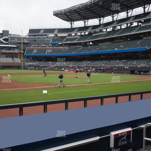 Truist Park - Section Dugout Infield 34 Seat View