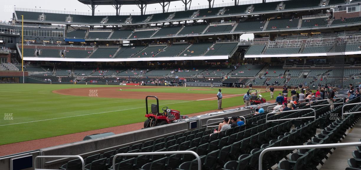 Truist Park - Section Dugout Reserved 39 Seat View