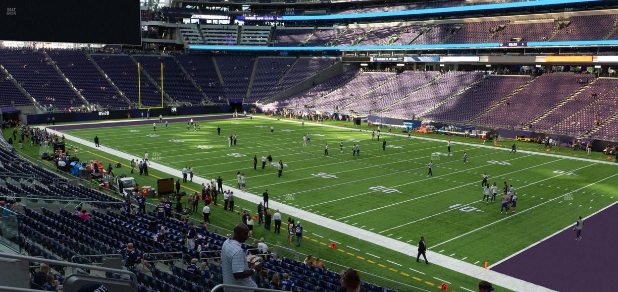 U.S. Bank Stadium - Section 124 Sro Seat View
