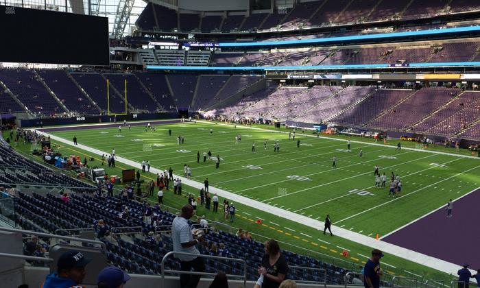 U.S. Bank Stadium - Section 124 Sro Seat View