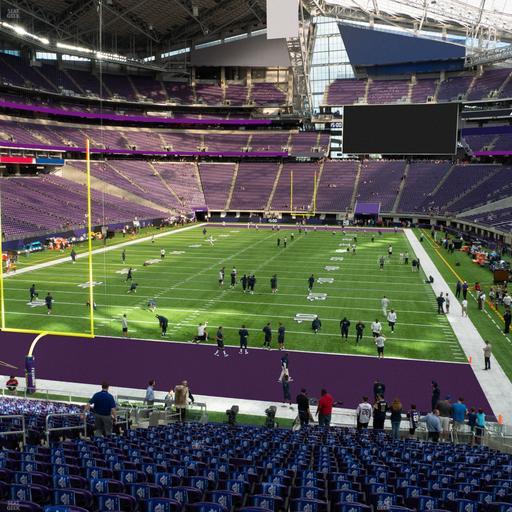 U.S. Bank Stadium - Section 140 Sro Seat View