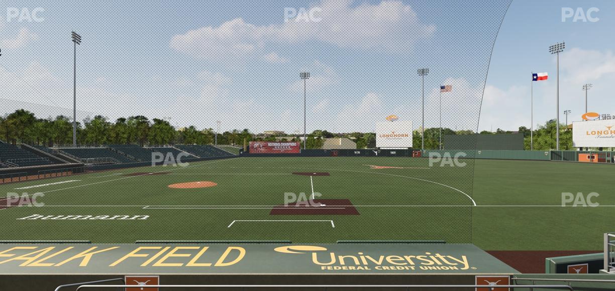 UFCU Disch-Falk Field - Section 1 Seat View