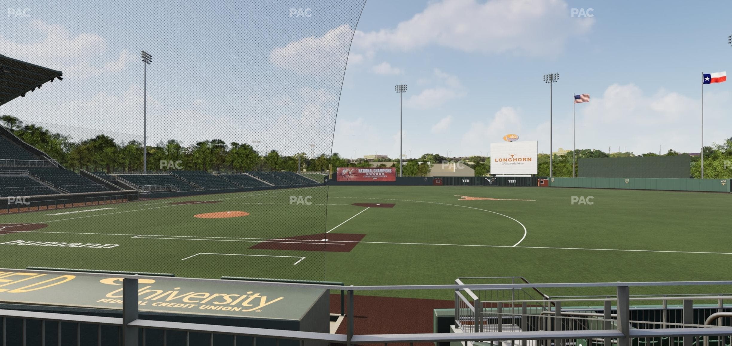 UFCU Disch-Falk Field - Section R 1 Seat View