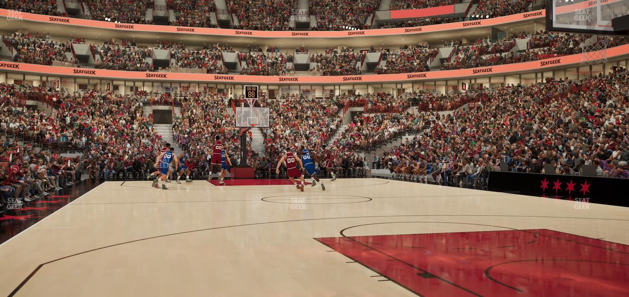 United Center - Section Courtside East Seat View