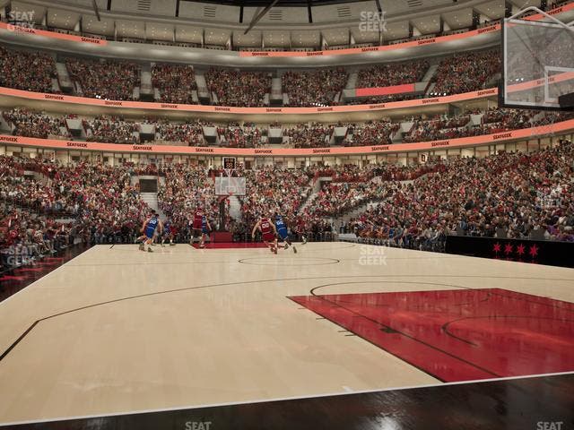 United Center - Section Courtside East Seat View