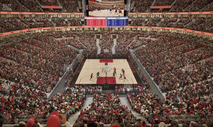 United Center - Section Harris Club Seat View