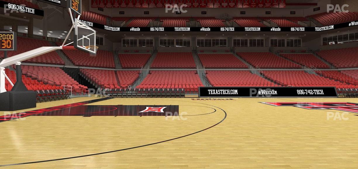 United Supermarkets Arena - Section Courtside Seat View