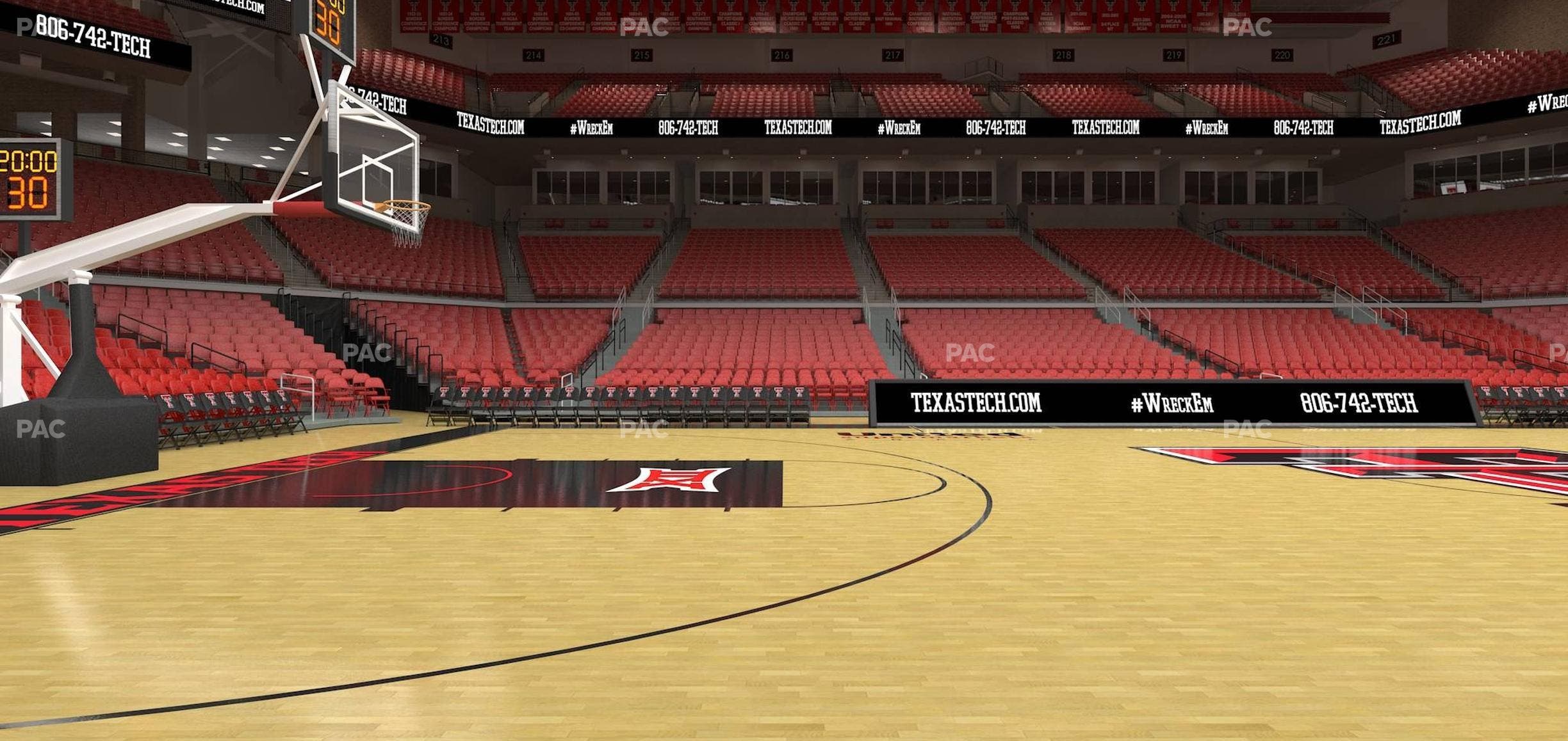 United Supermarkets Arena - Section Courtside Seat View