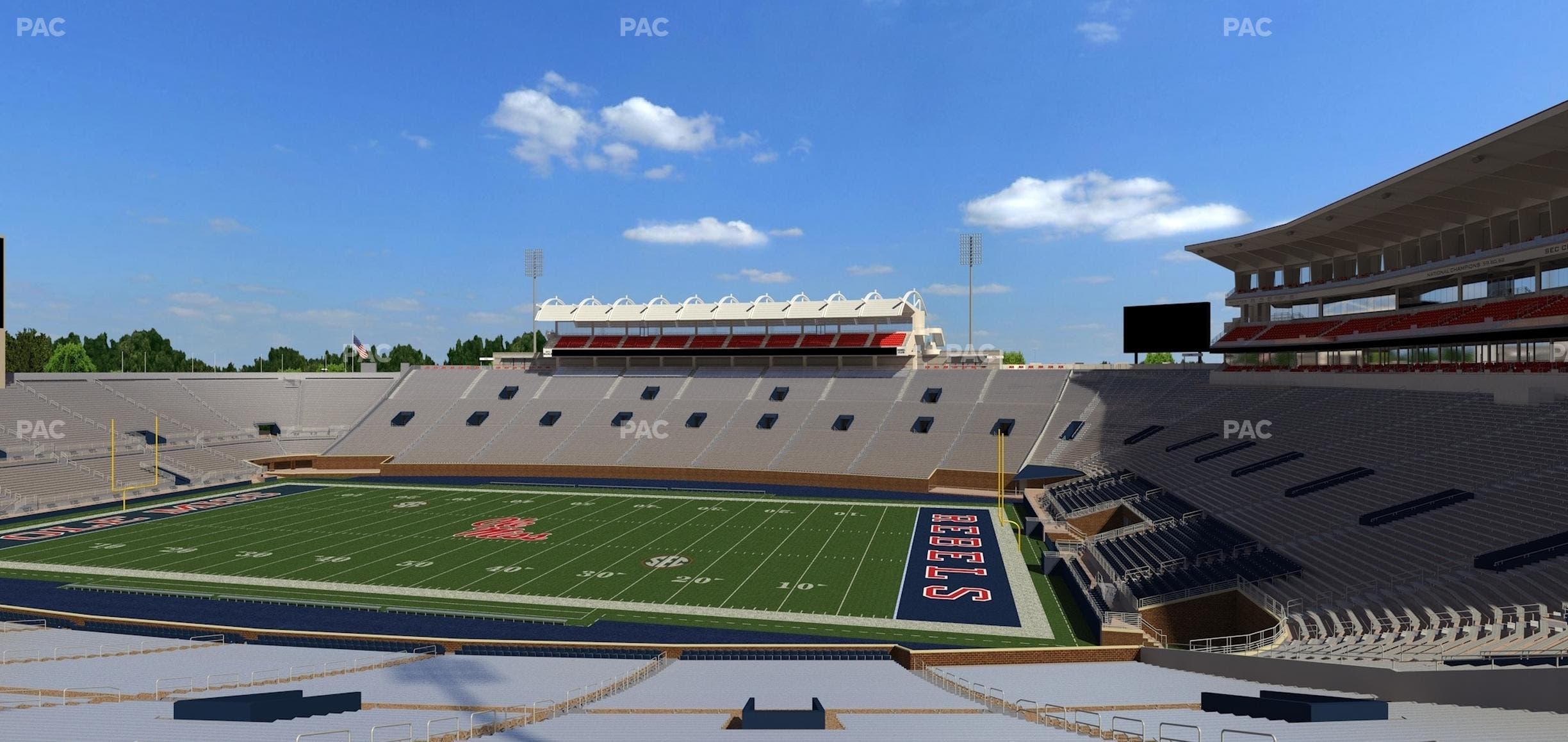 Vaught Hemingway Stadium - Section B Seat View
