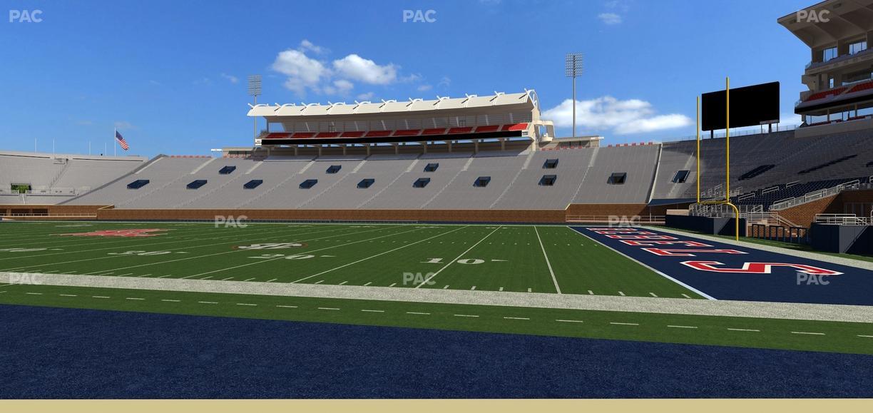 Vaught Hemingway Stadium - Section Chairback B Seat View