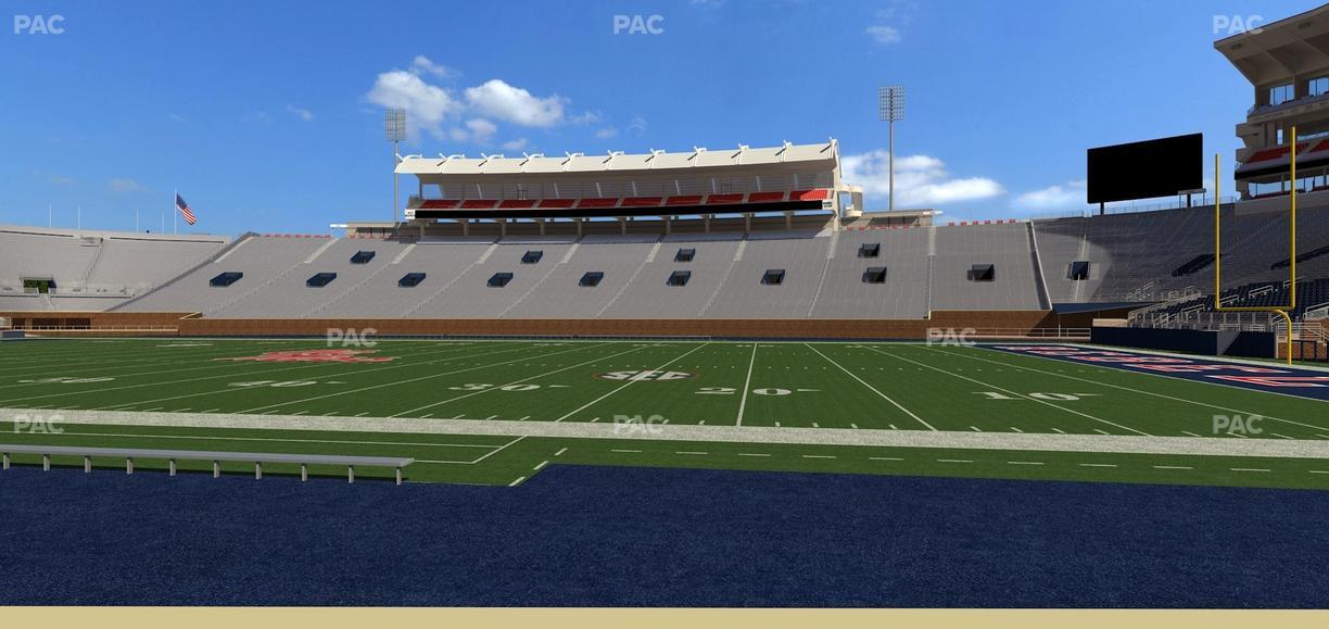 Vaught Hemingway Stadium - Section Chairback C Seat View