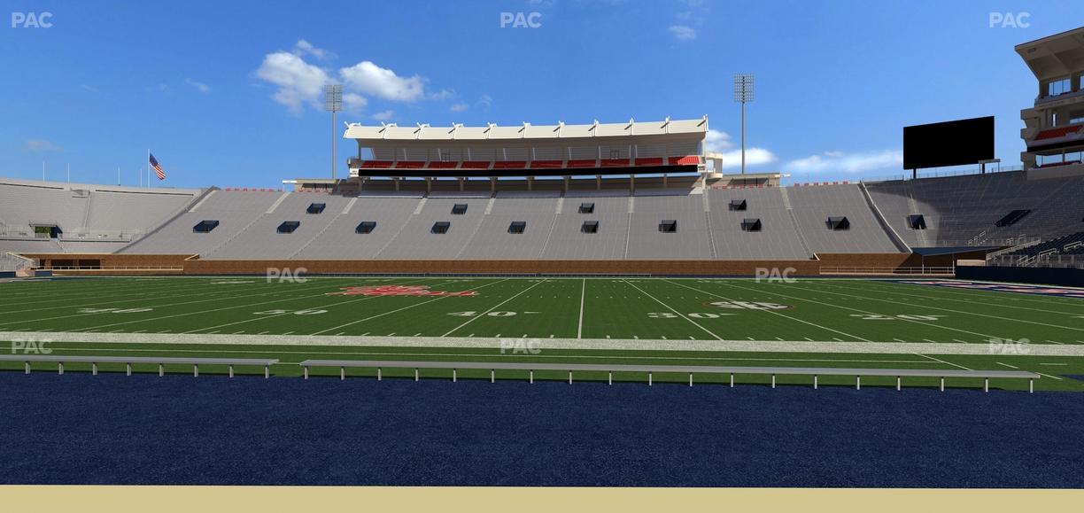 Vaught Hemingway Stadium - Section Chairback D Seat View