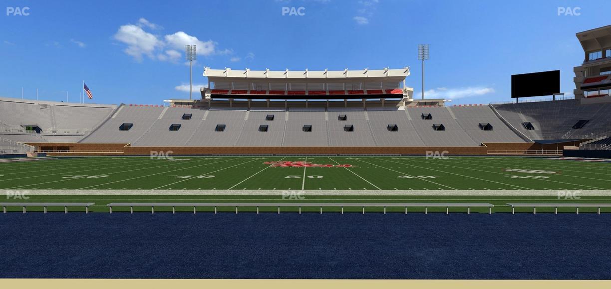 Vaught Hemingway Stadium - Section Chairback E Seat View
