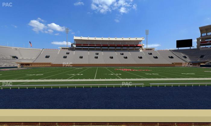 Vaught Hemingway Stadium - Section Chairback F Seat View
