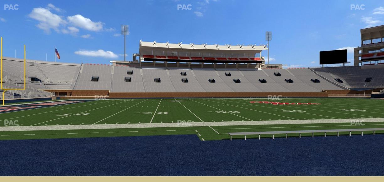 Vaught Hemingway Stadium - Section Chairback G Seat View