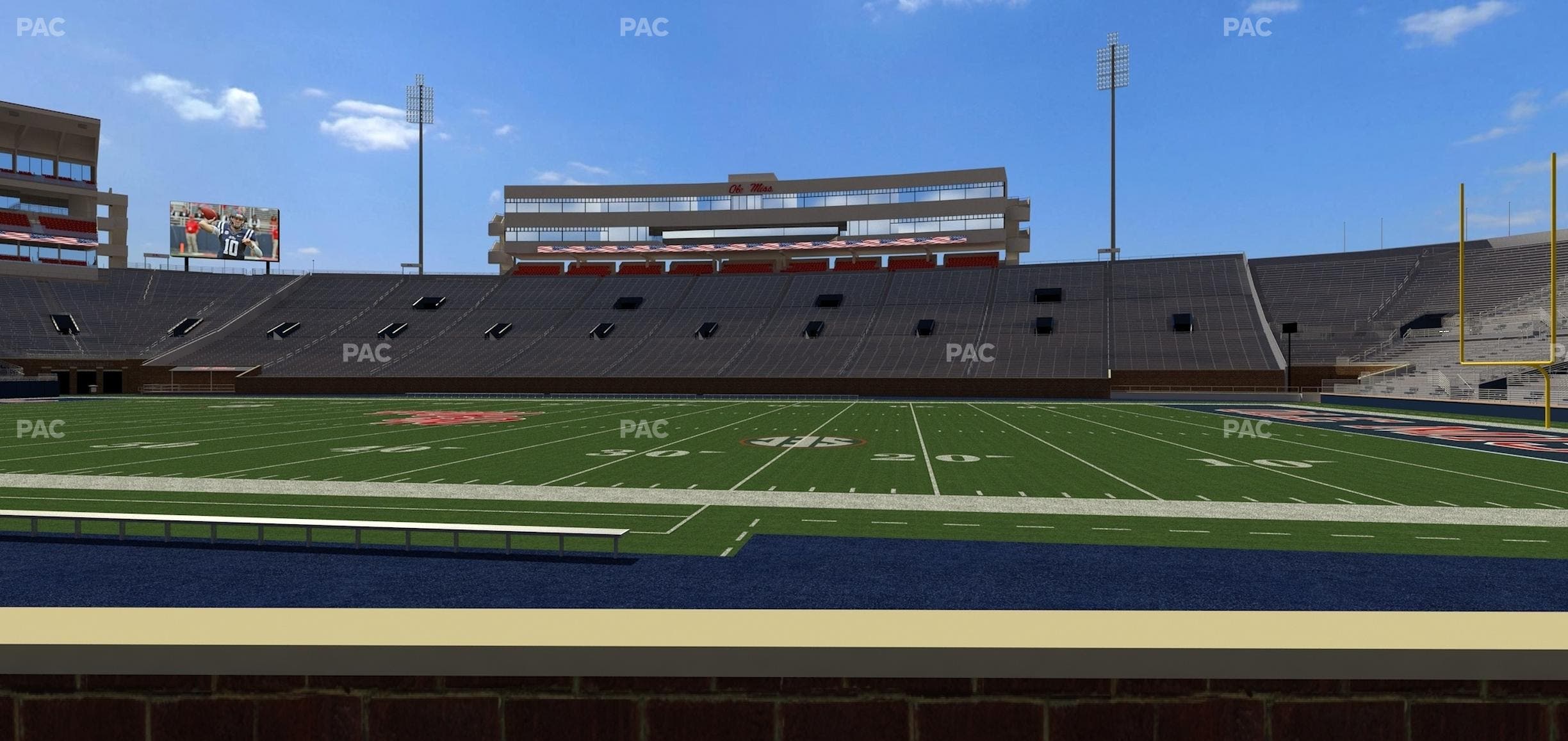 Vaught Hemingway Stadium - Section Chairback M Seat View
