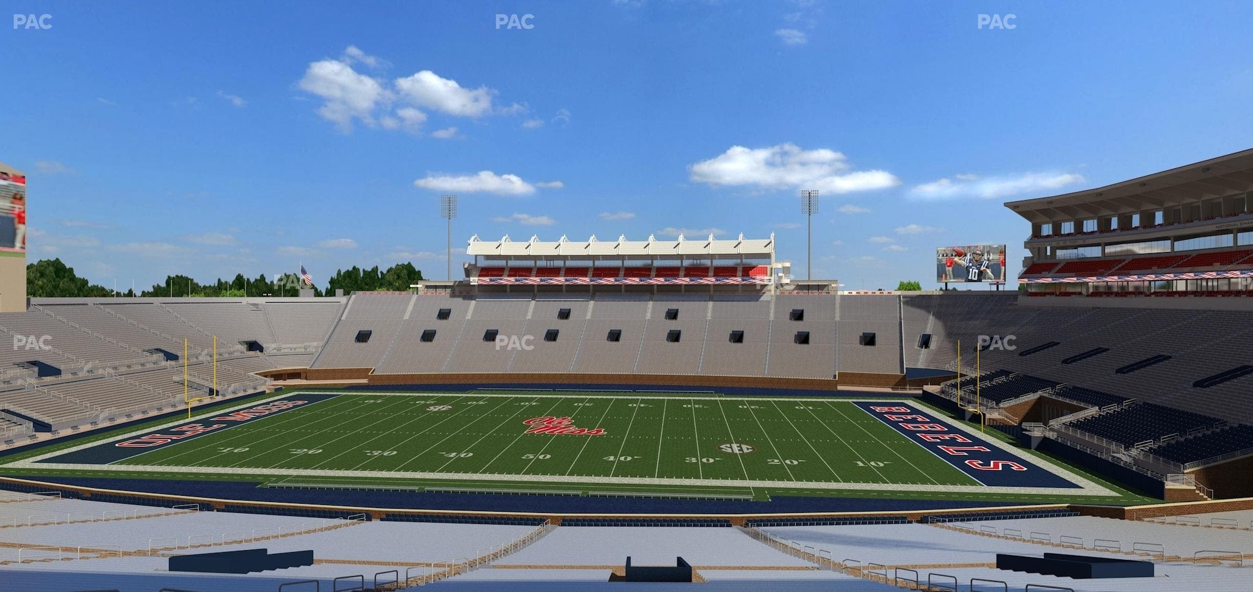 Vaught Hemingway Stadium - Section D Seat View