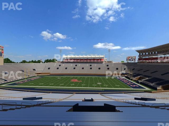 Vaught Hemingway Stadium - Section D Seat View