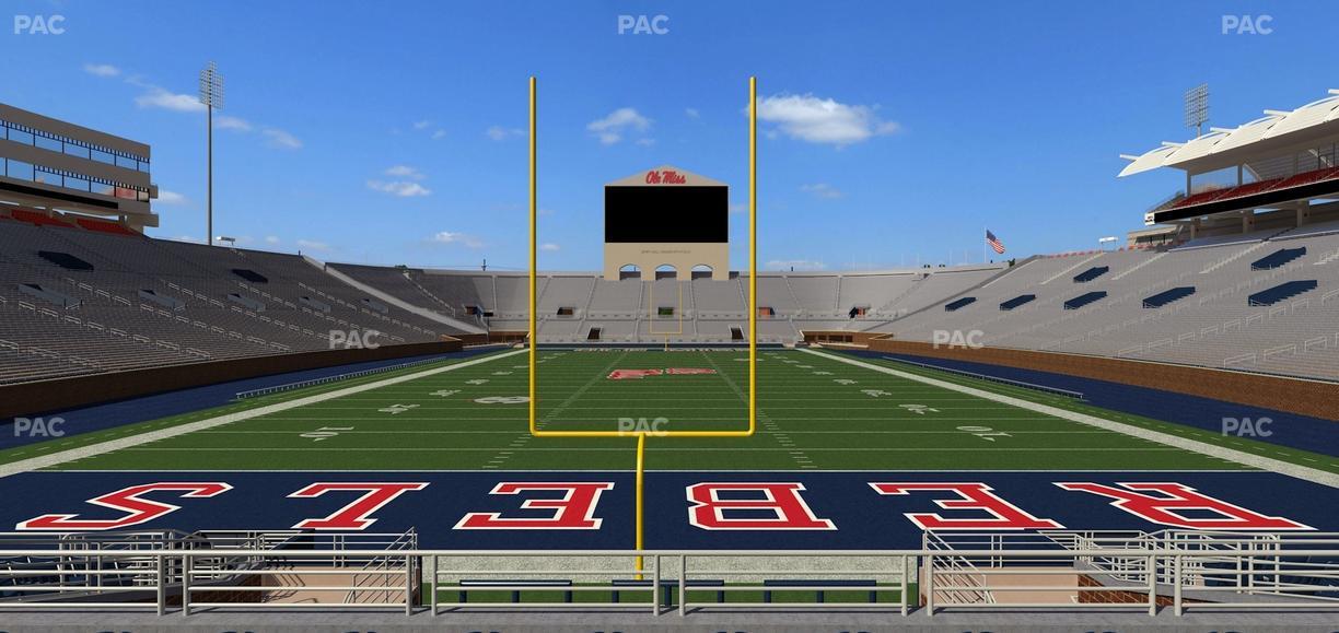 Vaught Hemingway Stadium - Section Field Club 3 Seat View