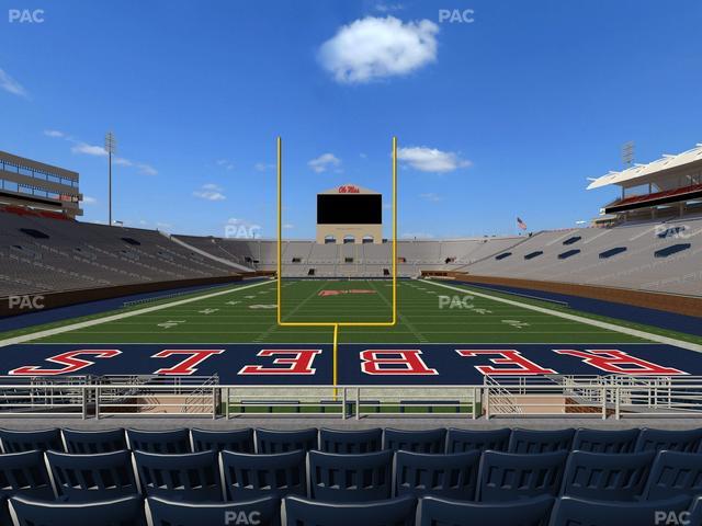 Vaught Hemingway Stadium - Section Field Club 3 Seat View