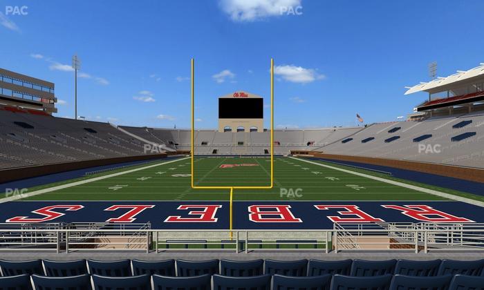 Vaught Hemingway Stadium - Section Field Club 3 Seat View
