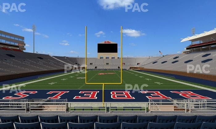 Vaught Hemingway Stadium - Section Field Club 3 Seat View