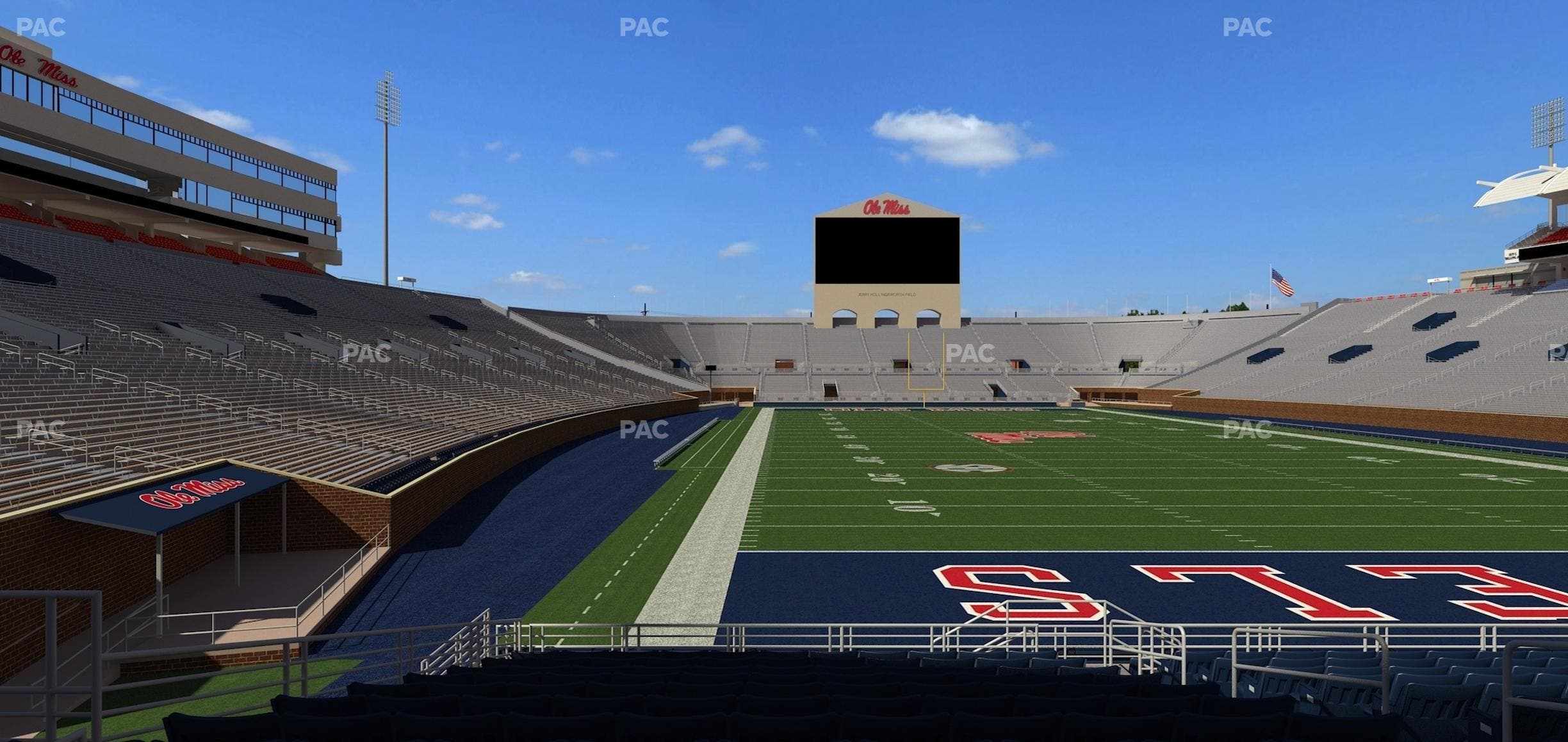 Vaught Hemingway Stadium - Section Field Club 5 Seat View