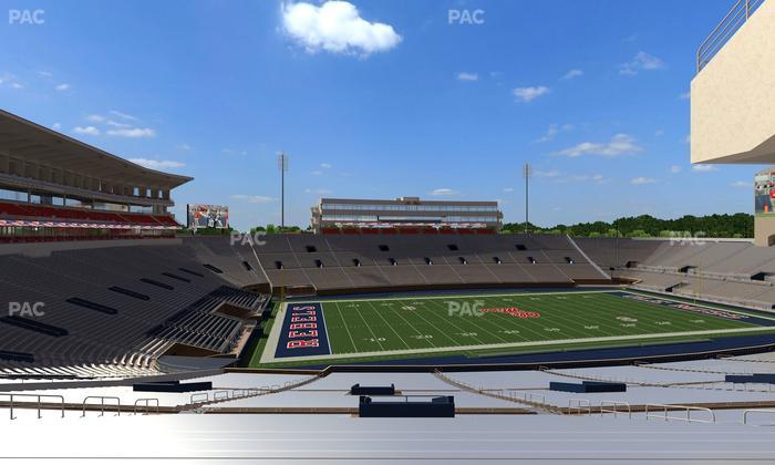 Vaught Hemingway Stadium - Section R Seat View