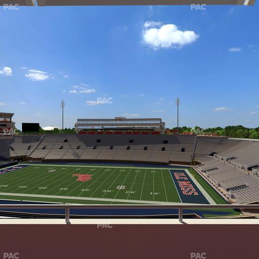 Vaught Hemingway Stadium - Section Rebel Club Mm Seat View